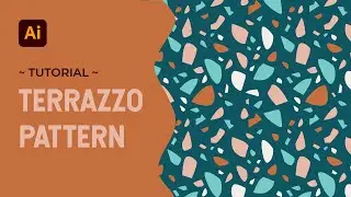 😍 DESIGN a TERRAZZO MOTIF in ILLUSTRATOR 2023