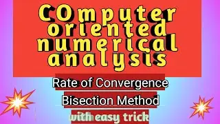 BCA III Sem: Convergence of Bisection Method