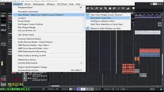 How to return to start position using tha space bar ? cubase 13 || How to return to start position