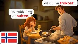 🇳🇴 15 Daily Norwegian Morning Routine Conversations | Learn Norwegian (A1-A2) 🌅