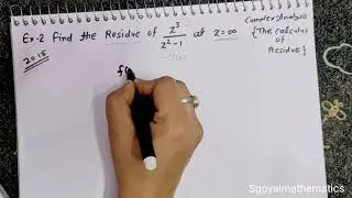 L-11|Mgsu MSc mathematics 2015 Solved question complex Analysis||Residue at infinity||SGM
