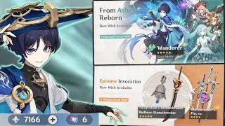 My F2P wanderer wishes and some weapon banner wishes too!!! | GENSHIN IMPACT
