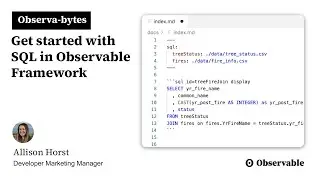 Get started with SQL in Observable Framework