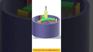 3 chuck Clamp Mechanism #design #machine
