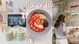 slice of life ᯓᡣ𐭩 making strawberry matcha 🍵, kdrama 🎀, ikea tour, homebody days🧸 and more