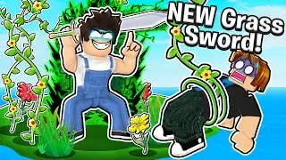 THE NEW GRASS SWORD SHOWCASE! *Insanely Strong* Roblox Blox Fruits