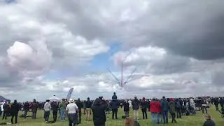 Red Arrows, Royal Air Force - Airshow 2022 at the military air force base in Karup, Denmark