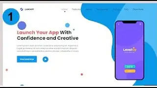 #1 Complete Responsive App Landing Page Website using Html and Css and Bootstrap