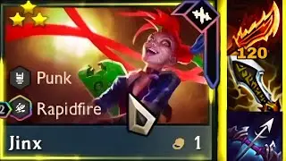 Reign of Explosive Mayhem Jinx 3-Star Rapidfire + Punk TFT Set10