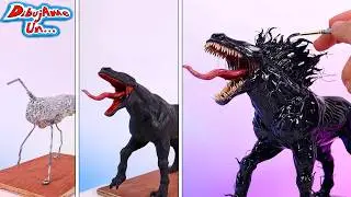 How to make VENOM HORSE Clay Sculpture || I made Venom Horse in clay from VENOM The last Dance movie