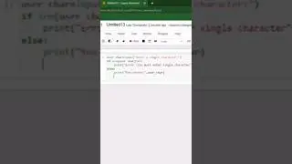 A python program to accept a single  character from keyboard ||