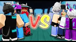 5 Youtubers vs 5 Level 100s in Roblox Bedwars..