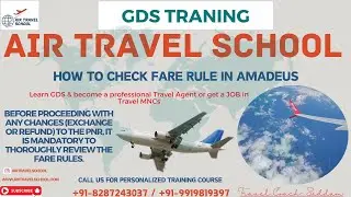 Amadeus Session 15 |COMMAND TO CHECK FARE RULE| FQD |#AirTravelSchool #gdstraining #amadeus