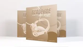 Adobe Photoshop Tutorial | Headphone Social Media Poster design