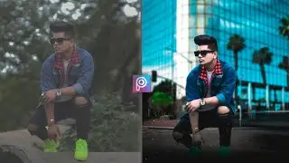 PicsArt 2 Step Blue Photo editing | PicsArt Background Change photo editing 2020