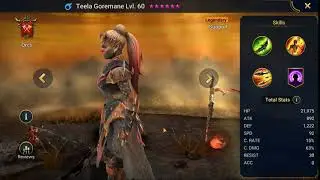 Raid Shadow Legends Hero Showcase Teele Goremane lv 60