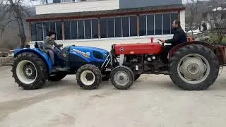 New Holland T480'in Massey Ferguson 135 İle Zor Anları!!
