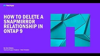 How to delete a SnapMirror relationship in ONTAP 9
