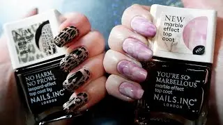 REVIEW: Nails Inc Marble and Leopard Effects