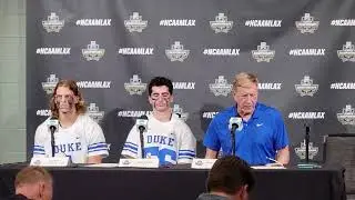 Duke Lacrosse press conference after Penn State. 2023 Final Four