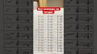 Все аккорды на гитаре: