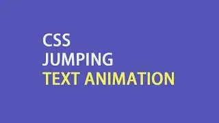 Jumping Text CSS Animation  | CSS3 Tutorials | csPoint