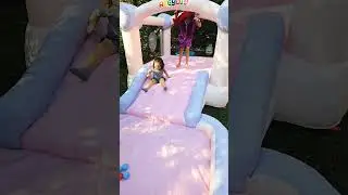 Baby & Sis Play In Bouncy House #shorts #baby #kids #fun #fyp #play #shortvideo #cute #bouncyhouse