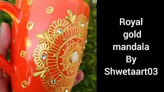 Gold royal mandala mug by shwetaart03