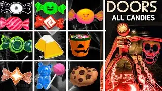 Roblox Doors The Hunt 🎃 All Candies Uses Showcase + Jumpscares | New Halloween Update