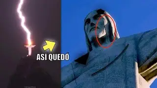 Lightning strikes Christ the Redeemer in Rio de Janeiro AND SO IT WAS