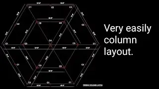 Column Layout Plan in AutoCAD। Structural column Drawing layout plan   Tutorials small.