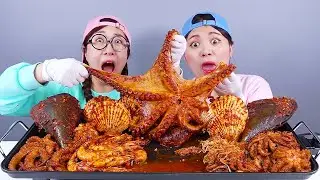 Spicy seafood broth Mukbang DONA DONA
