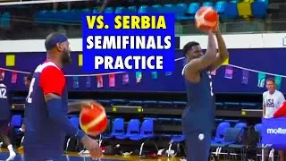 Team USA Basketball Practice Before vs. Serbia SEMIFINALS!!! 🥇 2024 Paris Olympics