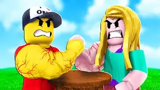 VYZVAL JSEM VŠECHNY NA ZÁPAS V PÁCE !! - Roblox Arm Wrestle Simulator