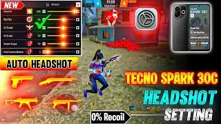 Tecno Spark 30c Free Fire Sensitivity Setting ⚙️ 2026 || Free Fire Headshot Setting ✅ Free Fire Max 