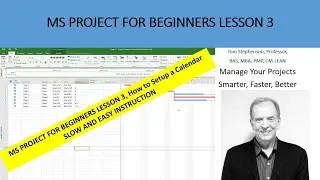 How to setup a calendar and insert holidays in MS Project for beginners