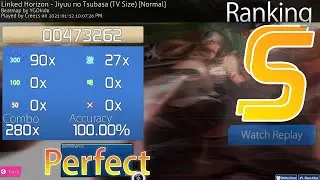 Osu! - Jiyuu no Tsubasa (Attack on Titan Op 2) (TV Size) (Normal) 100% SS