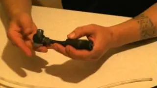 A cross-section of a power steering hose. What's inside a VW Passat high-pressure hose.