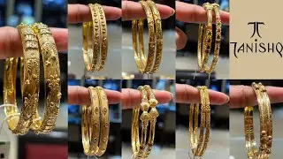 Tanishq Latest Light Weight Gold Bangle Collection 💕 || Tanishq Latest Gold Bangle Design 😱
