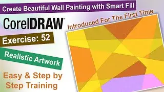 How to Create Beautiful Wall Painting Using Smart Fill Tool in Corel Draw Exercise No. 52 | YN Tutor