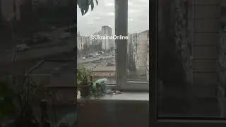 Russian BMD assualt vehicle drives over a civilian car in Ukraine