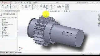 SolidWorks Tutorial - how to make spur gear shaft
