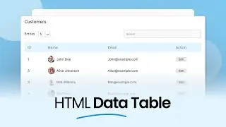Pure JavaScript - HTML DataTable