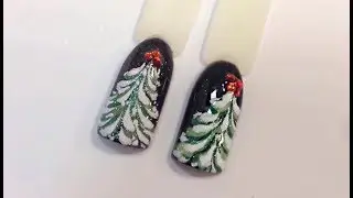 Дизайн ногтей. Ёлочка