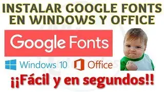 Tutorial Como Instalar Fuentes de Google en Windows, Office, Photoshop | Google Fonts