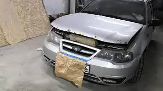 Дэу нексия, покраска вкруг, долгая работа+перекрас.