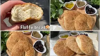 How to make easy & fluffy bread for breakfast 🥯 with simple ingredients .