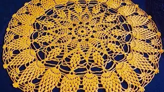 Crochet doily according to the scheme. Openwork doily. Part 3.
