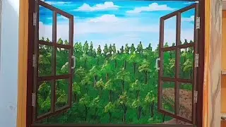 Watch How to Easily Create a 3D House Window Painting!
