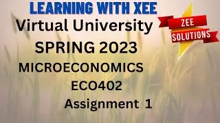ECO402 Assignment  1 Spring 2023 Virtual University of Pakistan